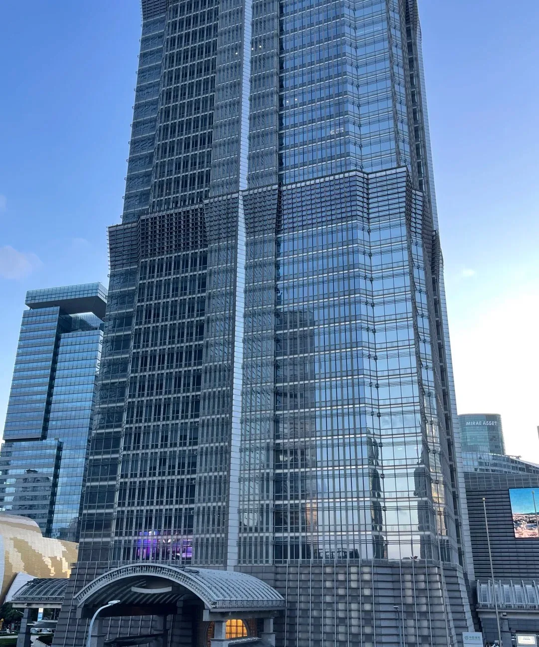 The viewing heights of the three towers