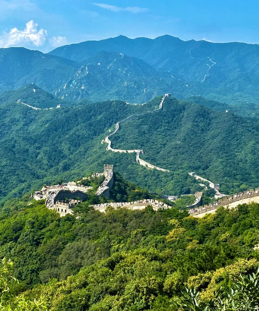 The steep slope between northern towers.