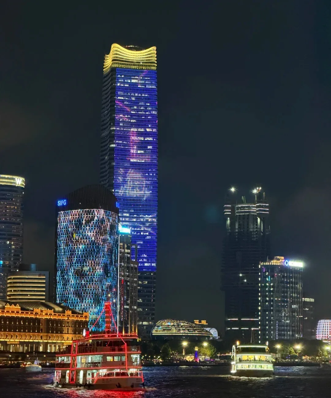 The Huangpu ferry and Lujiazui on the far bank
