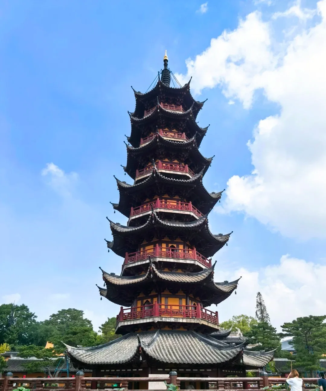 The temple fair with its market stalls