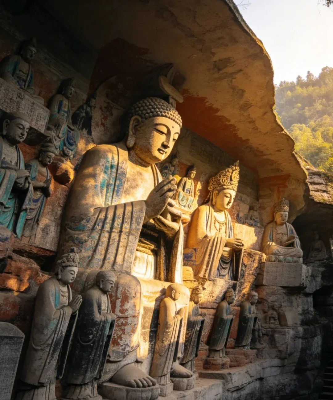 The Revolving Sutra Library cave at Beishan, a Song-era carving at its finest.